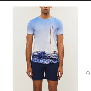 Orlebar Brown OB-T Photographic Full Sail Ahead Crewneck Tee Size M